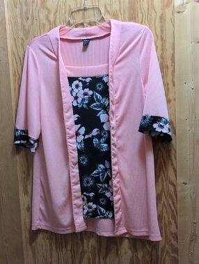 SHEIN Pink Ribbed Knit Top